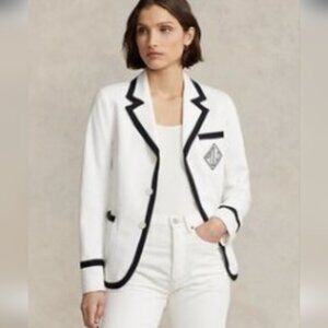 Ralph Lauren white denim Blazer M